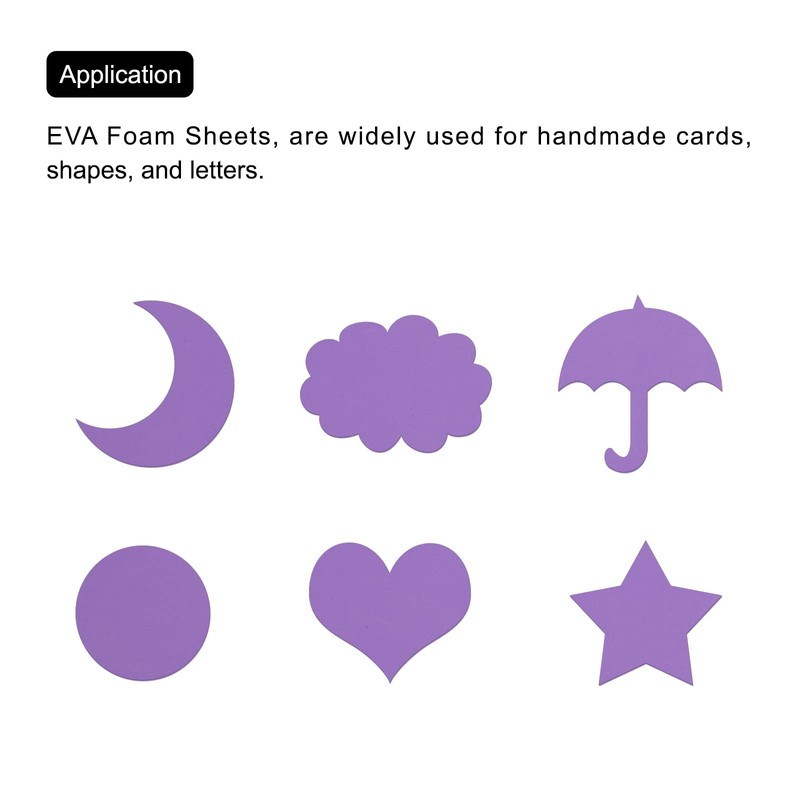 sourcing map EVA Foam Sheets Purple 7.6 Inch x 5.9
