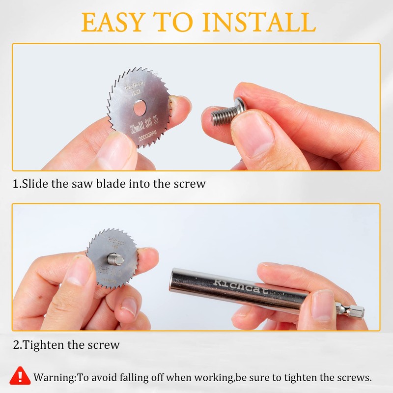 Richcat PVC Pipe Inside Cutter(4Pcs Saw Blades) with 1/4" Hex