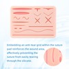 Suture Practice Pad Three-Layer Silicone Skin Kit, Upgraded 17 pre-Cut