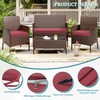 Pakunoda 3 Pack of Outdoor Seat Cushion Replacement Set Suitable