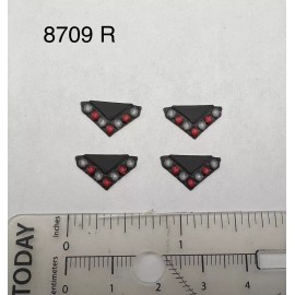 Non-operating Lightbars 4 Pack 1/87 HO Scale Red NYPD Federal Signal Vision SLR Lightbar Police Fire EMS