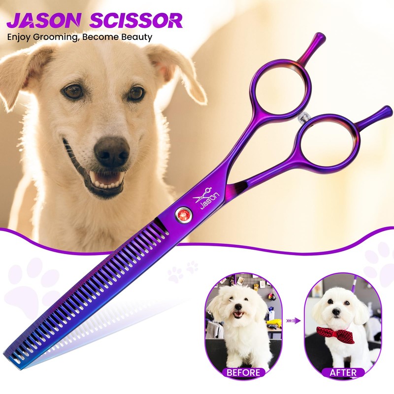 JASON Grooming Scissors for Dogs - Sharp Thinning Dog Shear