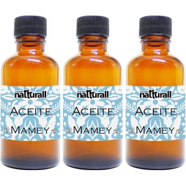 Paquete 3 Aceites Hueso Mamey Natturall 60ml C/U Aceite Facial y Capilar Natural, Pestañas y Cejas Hidratación Profunda, Textura Ligera