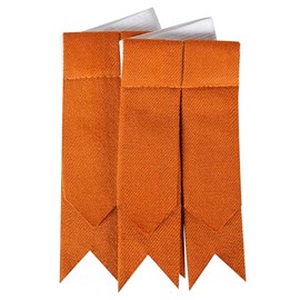 Scottish Traditional Kilt Hose Flashes - Men's Tartan Kilt Socks Flashes with Heavy Buckle Adjusters (US, Alpha, One Size, Regular, Regular, Saffron)