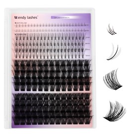 DIY Individual Lash Extensions Eyelashes Cluster Lashes 12-18 mixed D Curl Cluster Lash Nature Look Soft Wispy Cluster Eyelash Extensions（FD18+B-07-1218）