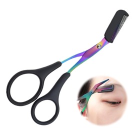 Eyebrow Scissors with Comb, Eyebrow Scissors for Women, Eyebrow Scissors Beauty, Scissors for Trimming Eyebrows, Stainless Steel Professional, Eyelash Scissors for Women Trimming Eyebrow Trimmer
