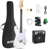 Electric Guitar, 39 Inch Solid Full-size Electric Guitar S-S-S Pickups