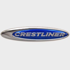 Crestliner Boat Raised Emblem Decal 2073169 | Sticker 5 1/2 Inch Blue