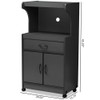 BOWERY HILL Microwave Stand in Dark Grey
