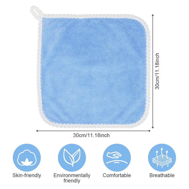 Aolso 6 PCS Flannels Face Cloth Soft Face Cloths, Reusable