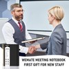 WEMATE Meeting Notebook for Work B5 (7"x10") - PU Leather