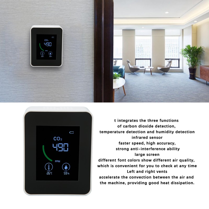 3 in 1 Infrared Carbon Dioxide Detector Temperature and Humidity