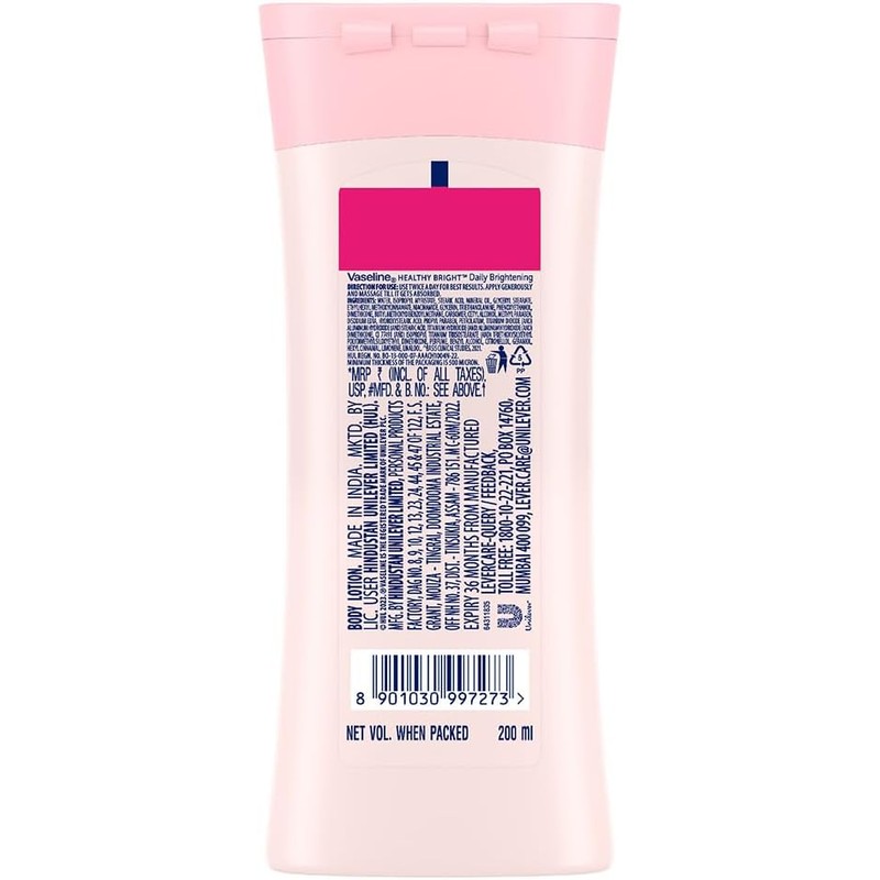 Vaseline Healthy White Lightening Body Lotion, 200 ml