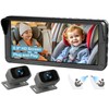 Dual Baby Car Camera for 2 Kids – 6.9” Split