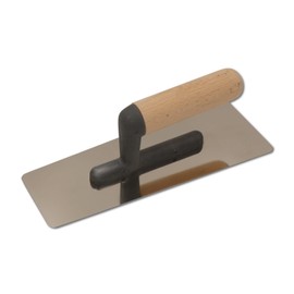 DEWEPRO® Venetian Gloss Plaster Smoothing Trowel - Stucco Trowel - Venetian - Trapezoidal - 240 x 95/75 mm - Stainless Steel Blade with Rounded, Ground and Polished Edges - Smoothing Trowel