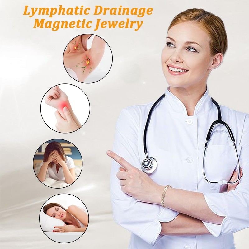 Cigmag Lymphatic Drainage Copper Bracelet for Women 99% Solid Pure
