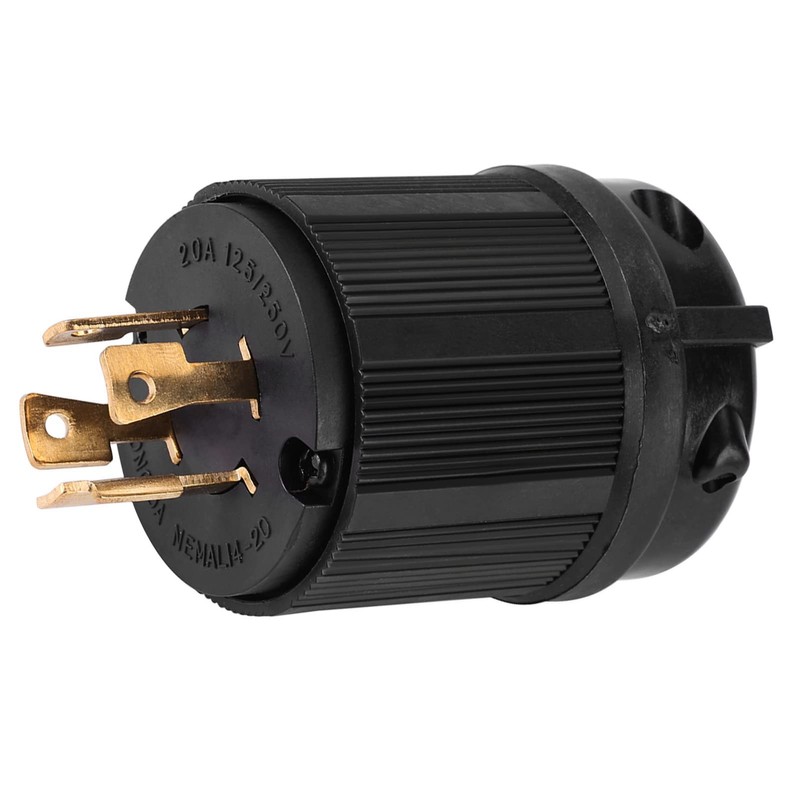 Plug, L14-20P Locking Plug, Generator Lock Adapter Male Plug, 20