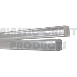 Acrylic Extruded Square Rod, Clear, 3/8" (0.375") Square x 24" Length, Pack of 6