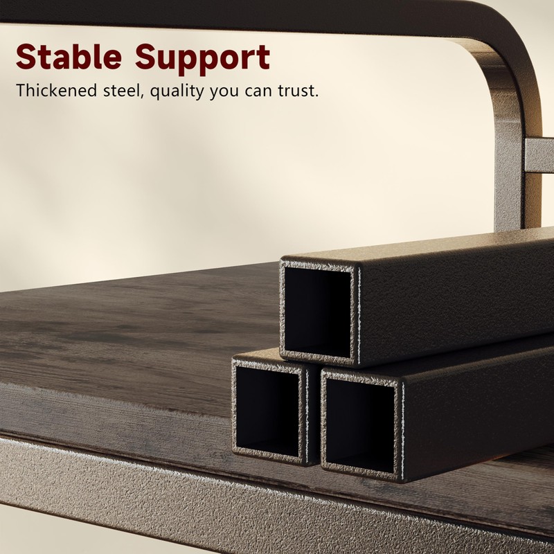 RoleDec 2-Tier Large Under Desk Printer Stand with Storage, 3D