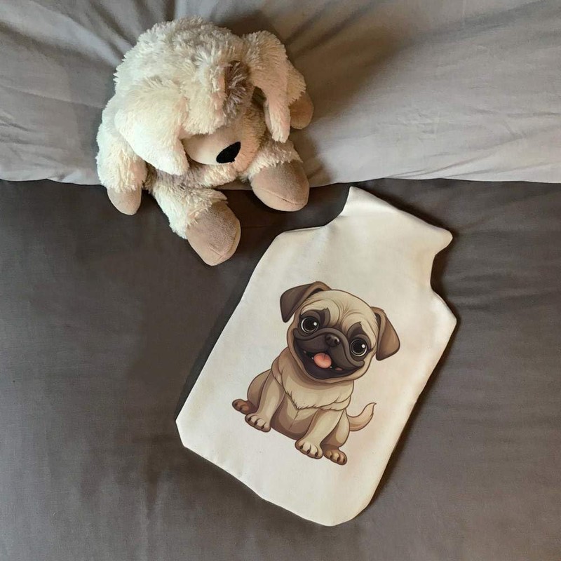 'Pug ' Hot Water Bottle Cover (HW00031853)