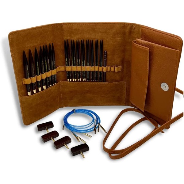Revolution Fibers Rosewood Interchangeable 5 inch Circular Knitting Needle Set