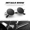 CGID Retro Steampunk Round Polarized Sunglasses Men Womens Metal Circle