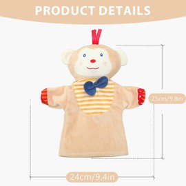 SULIUDAJI Hand Puppet Toy Plush Cute Animal Hand Puppet Toddlers and Children School Home Doll Theatre Shows Toy Gift Kids Monkey Doll
