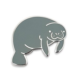 Pinsanity Cute Manatee Enamel Lapel Pin