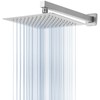 Voolan All Metal Shower Head with Extension Arm, Stainless Steel