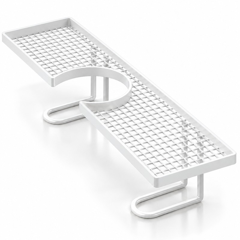 Over Faucet Bathroom Shelf for Sink Organization – No-Drill U-Shaped