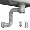 Bathroom Sink Drain Kit with Flexible Expandable Pipe: Odor-Free &