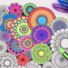 Neon Color Plumas Gel 48 Colores Metálicas Glitter Pastel