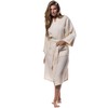 Turquaz Robes For Women Lightweight Unisex Waffle Kimono Bathrobe, Beige,