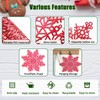 Snowflake Place Mats Set of 6, PVC Christmas Place Mats