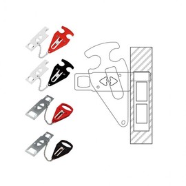 LuminaD Portable Travel Safety Door Lock Anti-Theft Device For 2-2.7cm Doors - Red