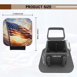 Trailer Hitch Cover, Truck Trailer Hitch Cover Plug Insert Fits 2" Receivers, Square Mouth Protection Cover Traction Cover Universal Fits Most Cars SUV, Towing Accessories, American Flag