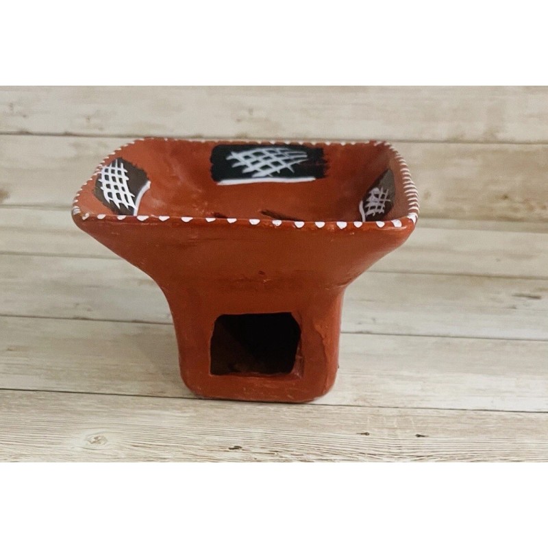 MEXICAN Red Clay INCENSE BURNER Anafre Copal De Barro Mexicano