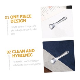 NOLITOY Makeup Mask Spoons 4 Pcs Mini Eye Cream Scoops Beauty Scoops Smooth Surface Zinc Alloy Cream Scoops for Women