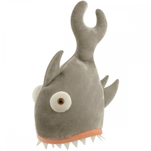Henbrandt Adult Shark Bite Hat Animal Hat Novelty Plush Accessories Shark Party Supplies One Size Fancy Dress Cosplay Halloween Costume Accessory for Men and Women