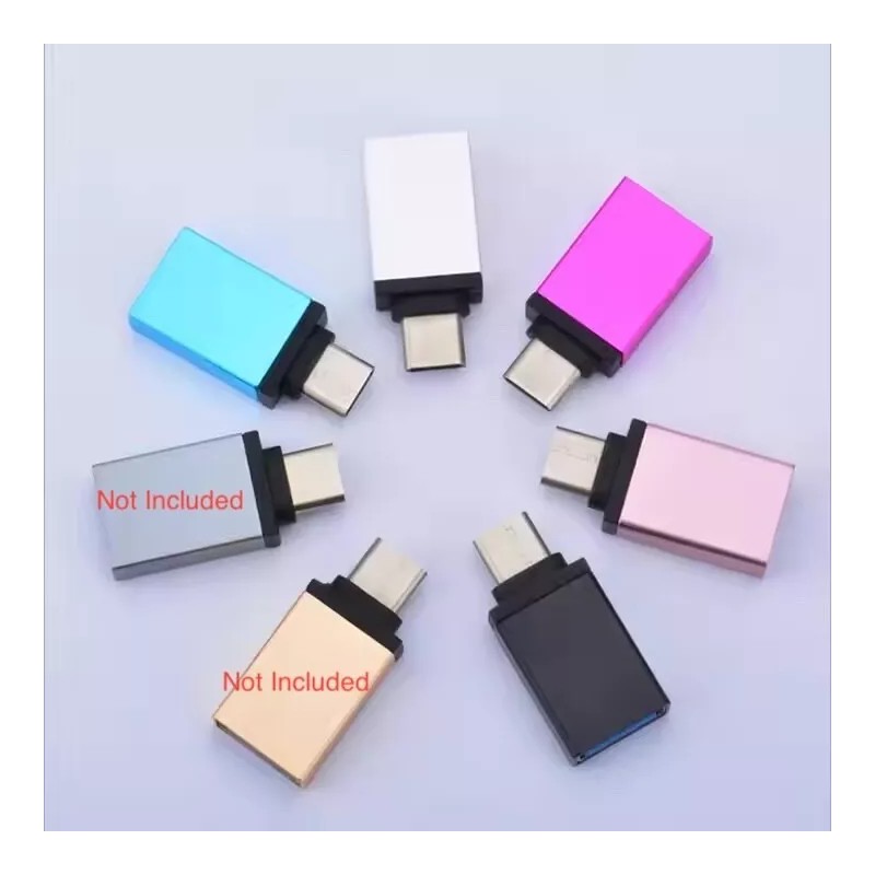 Unbranded 5 Pieces USB-C to USB Adapter - Pink