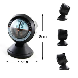 Car Inclinometer Level Tilt Gauge Indicator Gradient Balancer Tool for Off-Road Vehicle and self-Driving Travelling Supplies