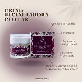 Crema Regeneradora Celular | Crema hidratante facial | Colágeno | Firmeza y Elasticidad de la piel | Ideal para pieles maduras y dañadas | 60 ml