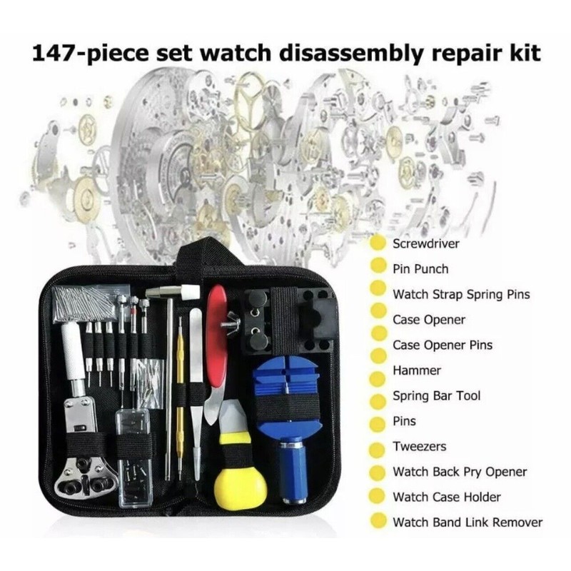 Kingsdun Watch Repair Tool Kit Case Opener Link Remover Spring