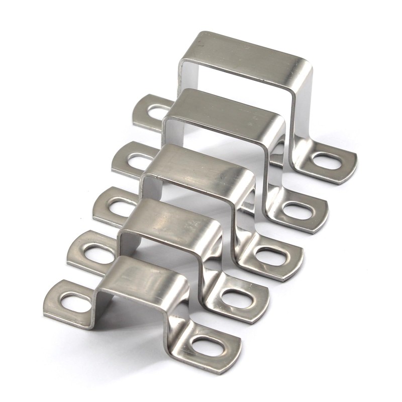 6 Pcs 304 Stainless Steel U Shape Square Tube Clamp