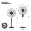 mollie Oscillating Pedestal Fan with Remote Control 12H Timer Portable