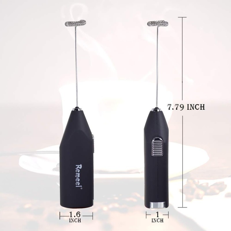 Remeel Handheld Milk Frother with Stainless Steel Whisk, Portable and
