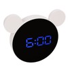 Mirrored Digital Alarm Clock Cute Mice Ear Shape LED Mirror