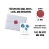 Glitter Red Labels 25mm Round Stickers - Size 1" Glue