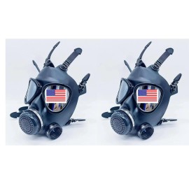 SafeGuardian (TWO) Gas Mask Face Respirator CBRN Shield Israeli Military Grade