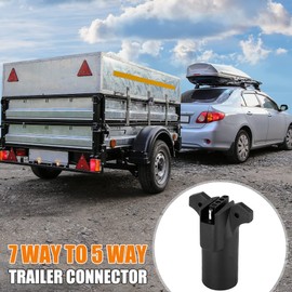 X AUTOHAUX 7 Way Blade to 5 Way Flat Towing Trailer Adapter Connector